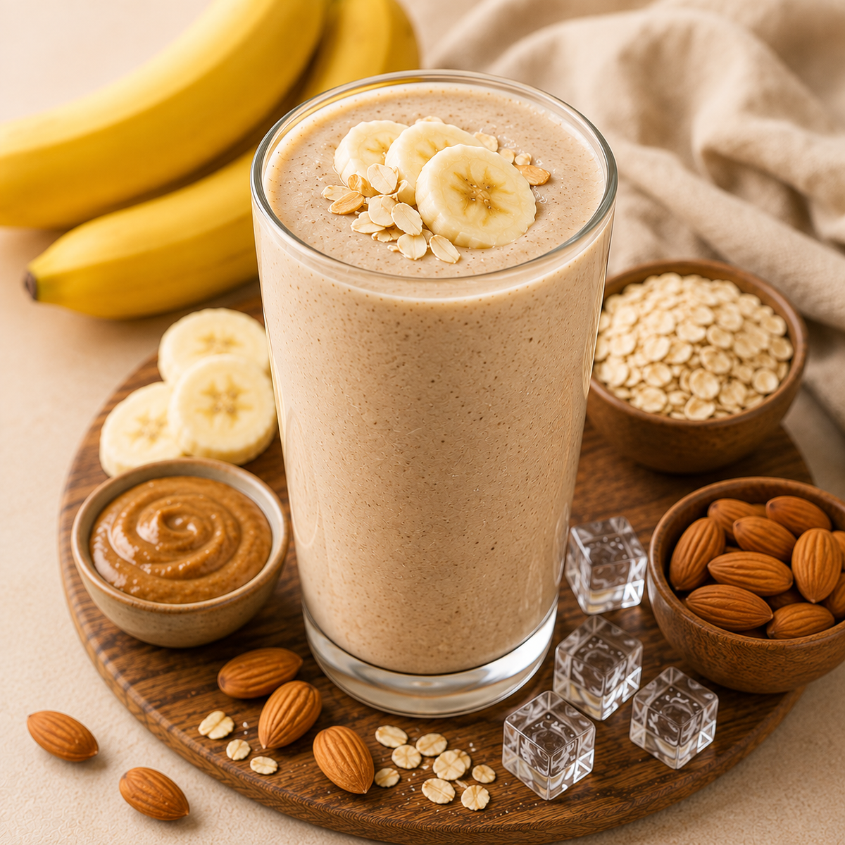 Almond Butter Banana Smoothie  Nutty Protein Blend