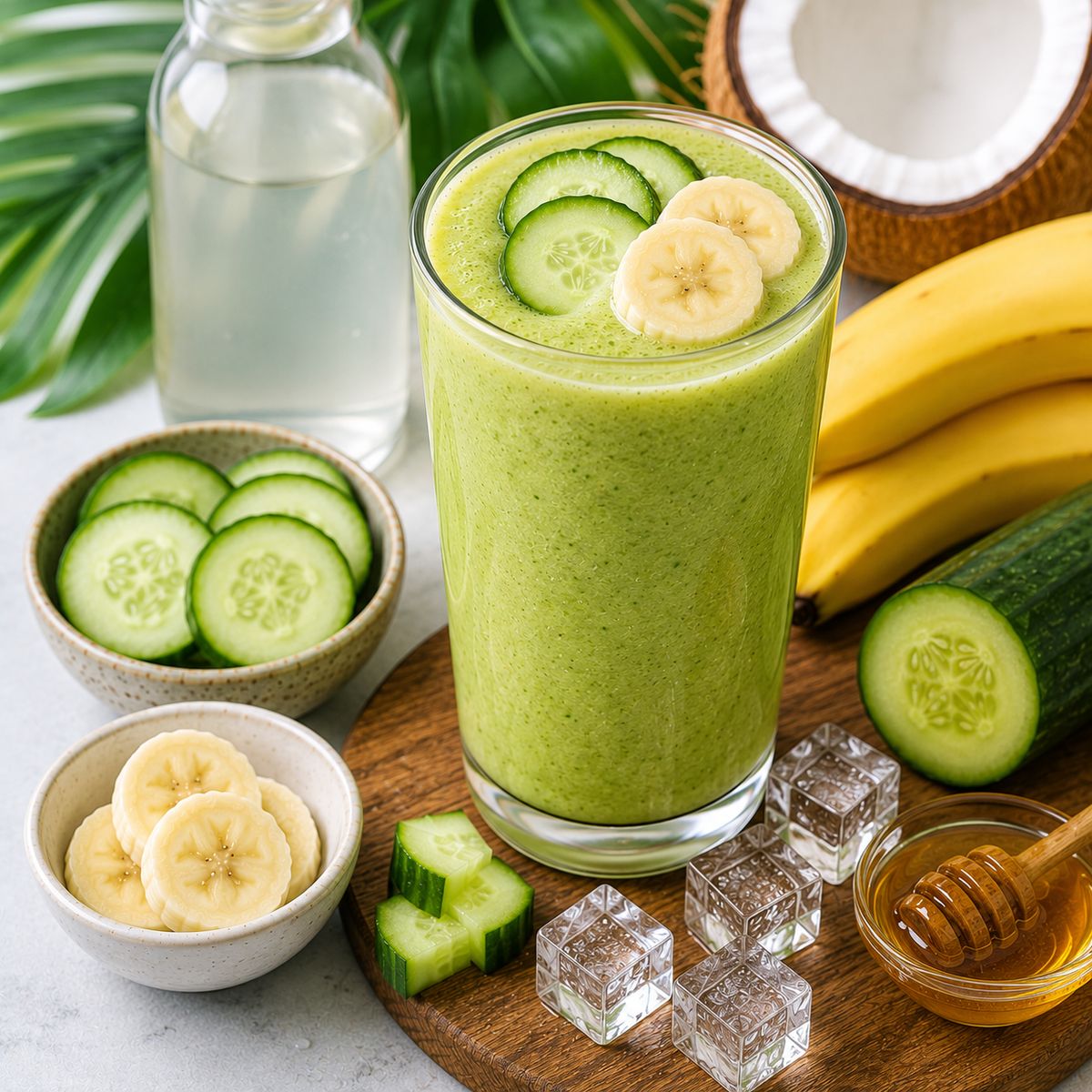 Banana Cucumber Smoothie  Fresh Green Blend