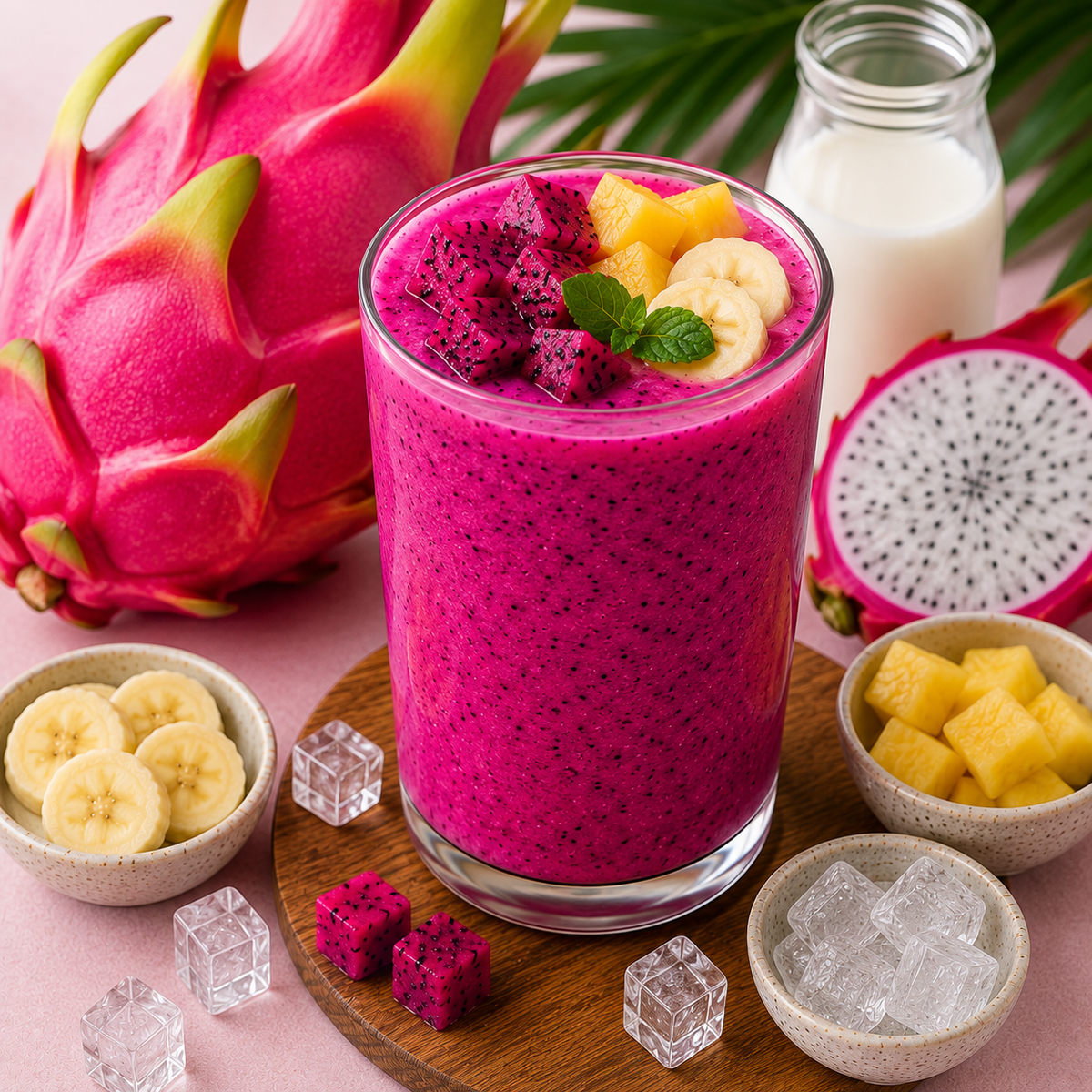Dragon Fruit Smoothie  Vibrant Pink Pitaya Blend