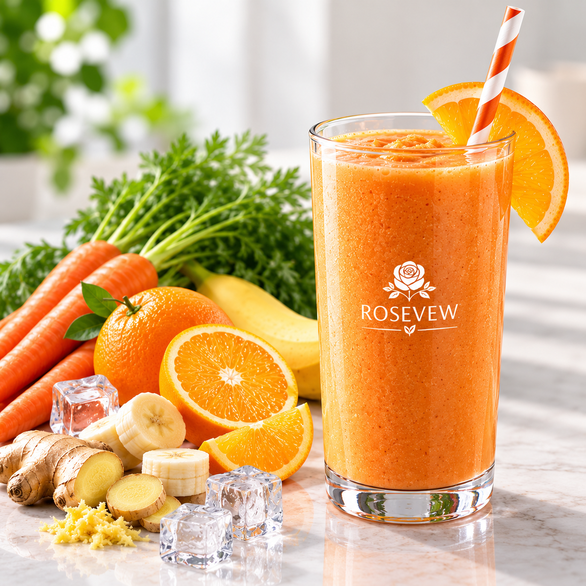 Carrot Orange Smoothie  Bright Citrus Blend