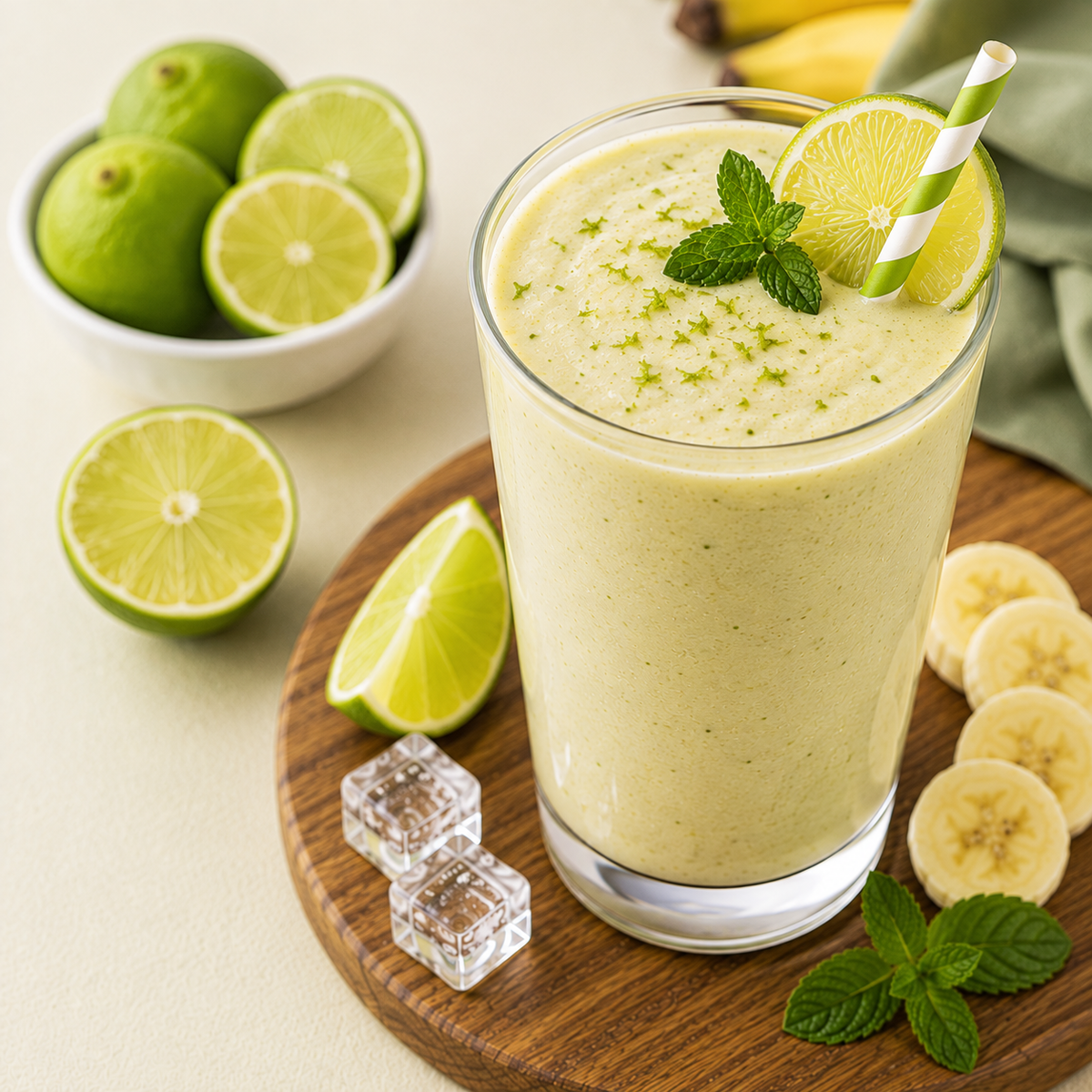 Key Lime Pie Smoothie Tart & Creamy