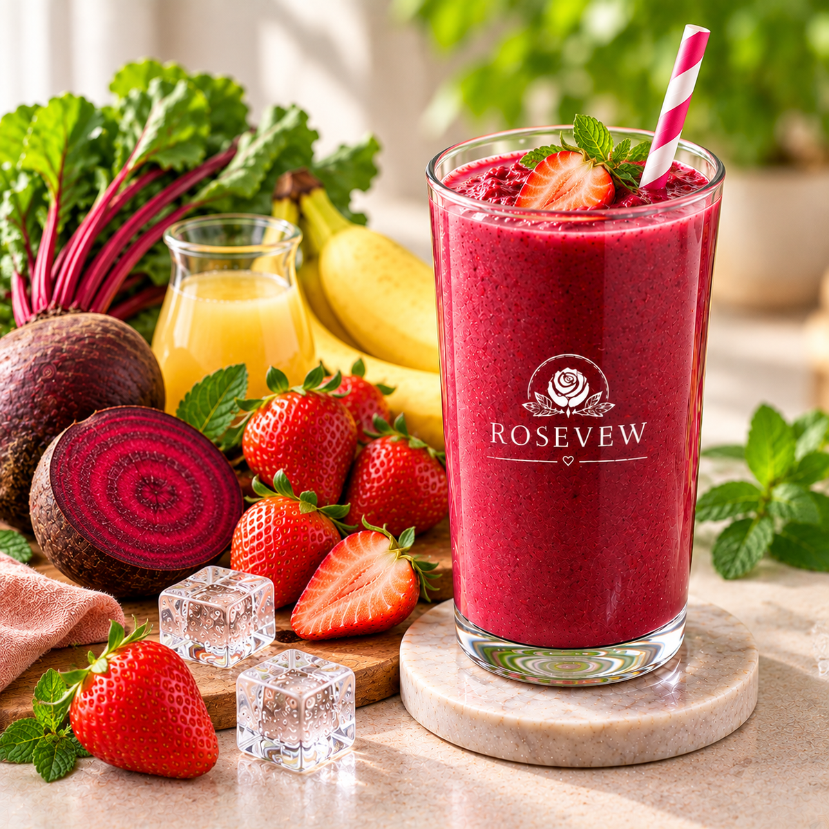 Beet Strawberry Smoothie  Sweet Earthy Berry Blend