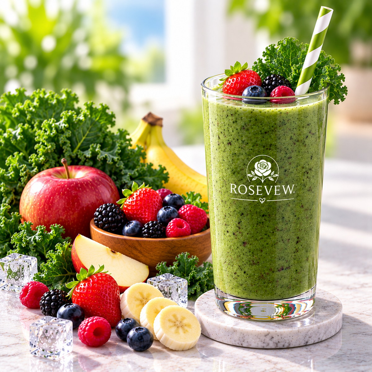 Kale Berry Smoothie Berry Forward Green Blend