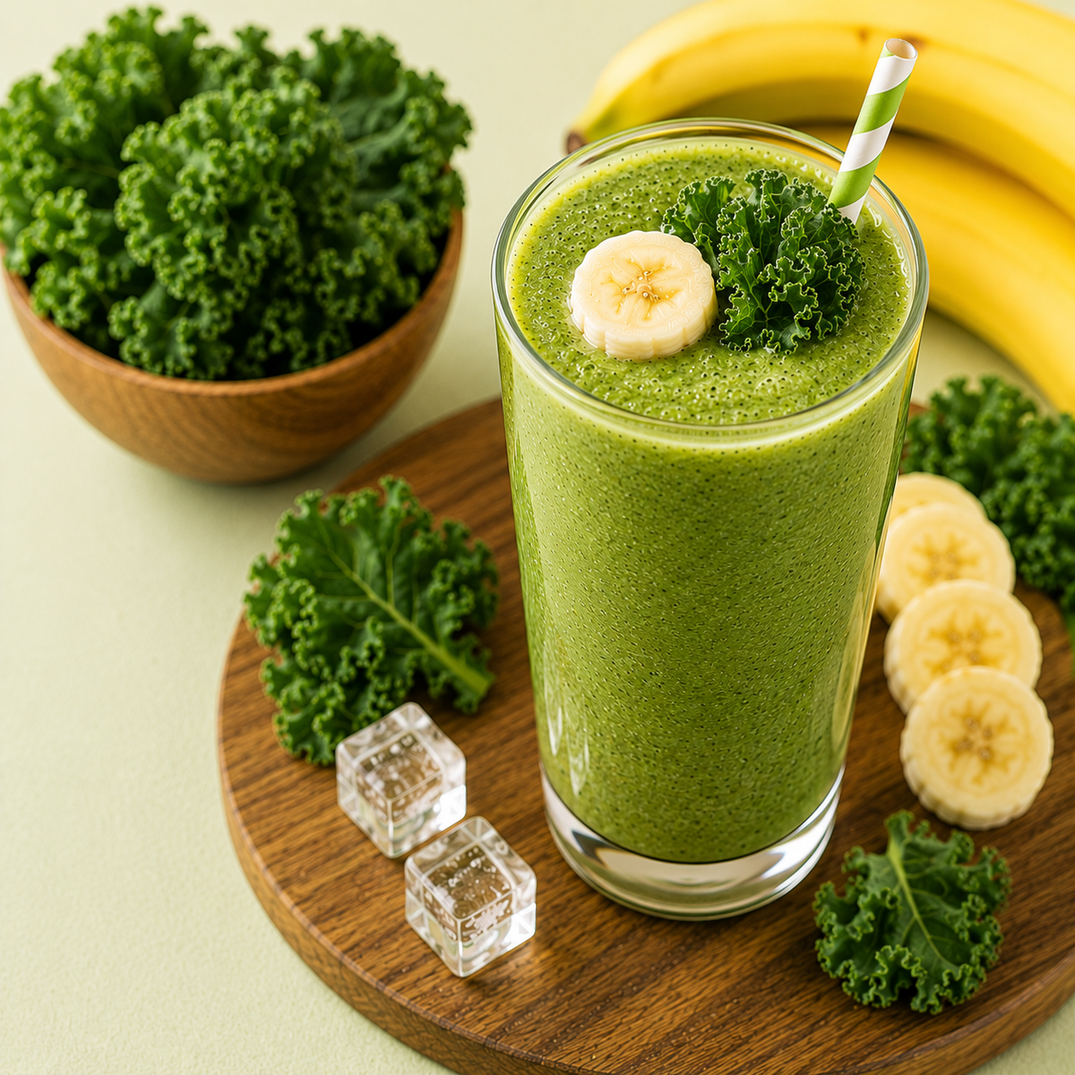 Banana Kale Smoothie  Fresh Green Blend