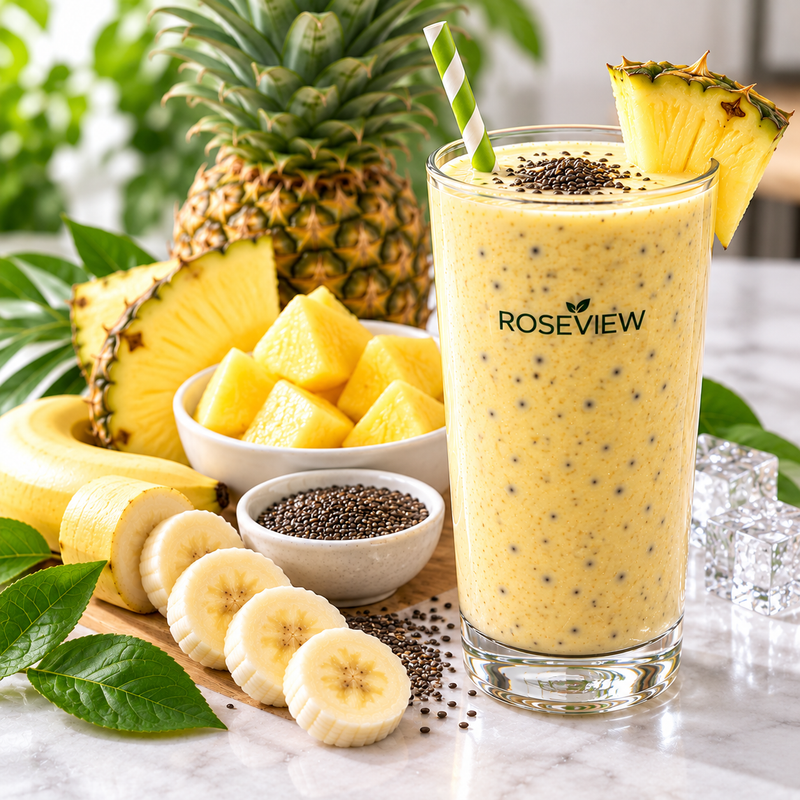 &nbsp;Pineapple Chia Seeds Smoothie High Protein Tropical Blend High Protein Blend